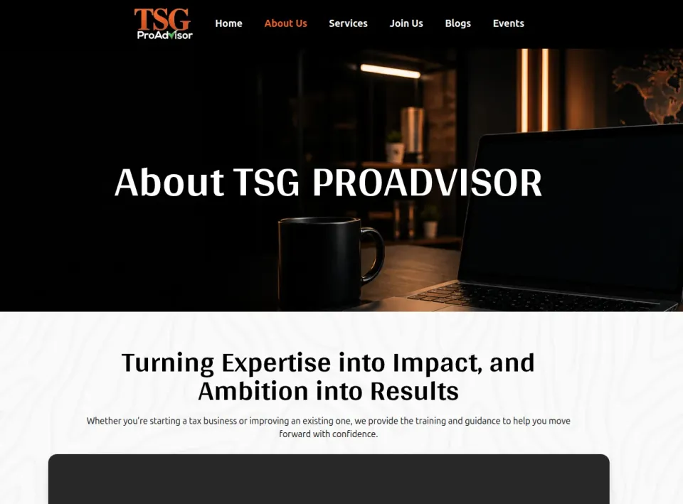 The TSG ProAdvisor About page